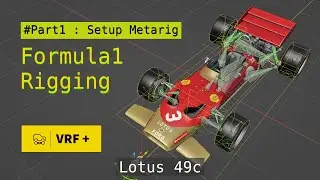 Formula 1 Race Car Rigging in Blender 4 : Setup Metarig
