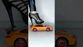 ASMR Orange Porsche Car vs High Heels Crushing | #19 | Crunchy & Satisfying Oddly Sounds Compilation
