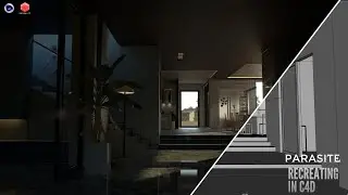Recreating "PARASITE" interior shot in Cinema4D.