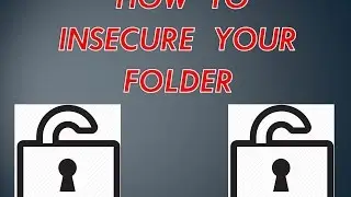 HOW TO UNLOCK FOLDER IN WINDOWS