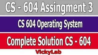 CS604  Assignment 3 || CS - 604 Assignment 3 Solution 2021 || CS 604 Complete Solution By vickylab