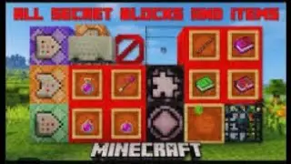 Secret blocks, items, spawn eggs obtainable using commands!