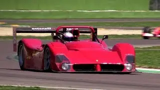 Ferrari 333 SP - V12 pure sound, track action & ON BOARD @ Imola