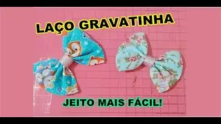 JEITO FÁCIL DE FAZER LAÇO GRAVATINHA COM RETALHO