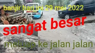 banjir hari ini meluap ke pemukiman warga