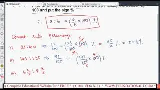 How to convert ratio into a percentage || Class 8 Maths ICSE ||