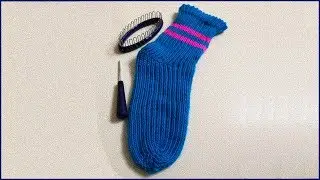Knitting socks on the fixture. Knitting socks on the loom. Part 1.