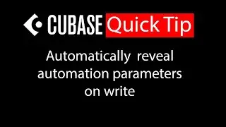 027  Cubase quick tip - Automatically reveal automation parameters on write