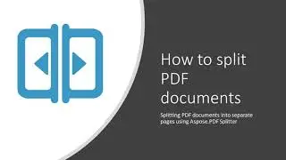 How to split document online?