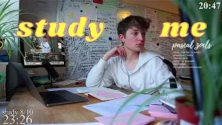 12-HOUR study with me 📚☔️ rain sounds &  pomodoro timer 60 & 10