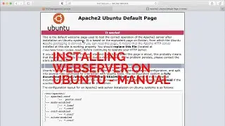 Manually Installing Webserver in Ubuntu 20.04LTS(No Audio)