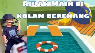 Mandi di kolam renang mini || dokumentasi hari libur Aidan