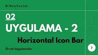HTML | CSS | Javascript | JQuery || Uygulama -02- Horizontal Icon Bar