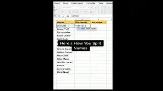 How to Split Text in Excel | How to Split Text in Google Sheets - Part 1| LEFT, RIGHT & FIND #shorts
