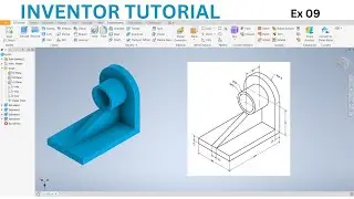 Inventor 3D Modeling Tutorial | Ex 09 | Step-by-Step 3D Modeling Tutorial for All Skill Levels