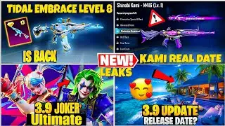 3.9 UPDATE🐬NEW DC JOCKER ULTIMATE😍NEXT SUMMER LAND M416 TIDAL EMBRACE & SHINOBI KAMI IS BACK DATE