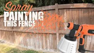 Painting a fence with my Tdagro Electric Paint Spray Gun