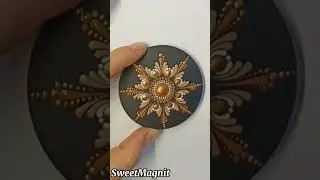 Роспись шкатулки акриловыми красками Процесс рисования точками! Красиво... Простой рисунок 