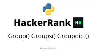 Group() Groups() Groupdict()  || HackerRank Solution