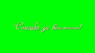 Футаж на зеленом фоне Спасибо за внимание!