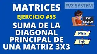 Pseint-53-Suma de la diagonal principal de una matriz 3x3 - FVZ SYSTEM #fvzsystem #fvz_system