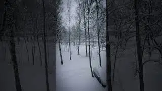 снегопад под красивую музыку