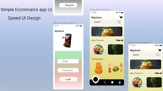 Simple Ecommerce App Ui design | speed Ui tutorial