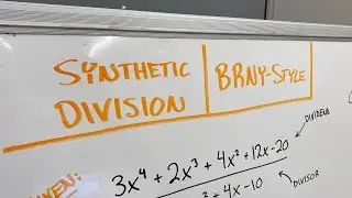 Synthetic Division of Polynomials (BRNY-Style)