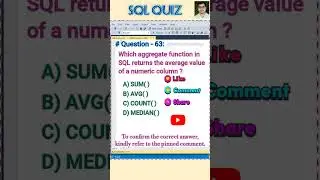 SQL Quiz 63 || #sql #mysql #coding #quiz #interview #mcq #shorts #viralvideo #reels @SekharAcademy1