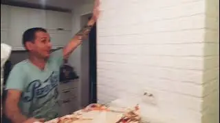 имитация кирпичной стены из штукатурки своими руками.