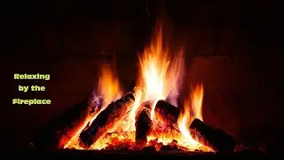 Relaxing ambient music next to the fireplace.