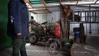 уборка снега мотоблоком.
