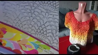 Туника от горловины из 1 мотка пряжи