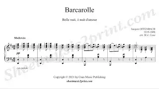 Belle nuit d'amour - Arranged for piano