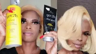 Lace frontal wig using Got2b gel and Spray || amazing  results ||