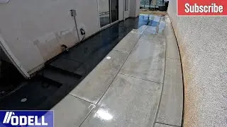 Homeowners Paint their concrete! Custom Concrete Side-yard Pour with drains!