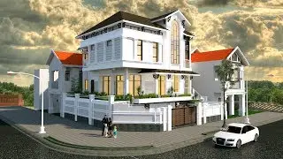 vray rendering for sketchup - Exterior Rendering with vray 3.40 and Post Production in photoshop