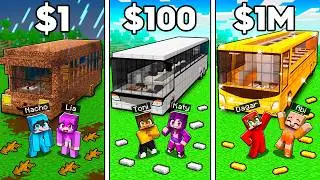 Minecraft POOR Bus vs MILLIONAIRE Bus