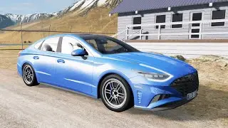BeamNG.drive - Hyundai Sonata 2020 - Car Show Test Drive Crash . 4K 60fps.