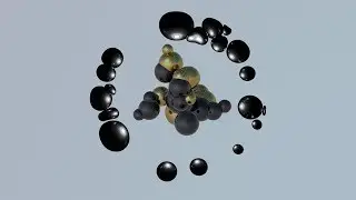 BRAINS BALLS (Cinema 4D R20 soft body, gravity, turbulence and rotation animations)