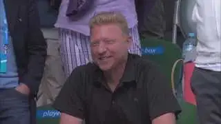 Novak Djokovic impersonates his coach Boris Becker after win against Fabio Fognini TRUE HD