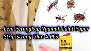 Lem Perangkap Nyamuk Lalat Paper Strip Strong Glue 4 PCS