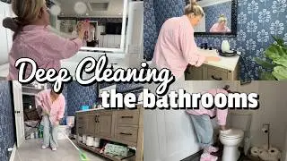 Extreme Bathroom Deep Clean | Resetting My Messy Bathrooms