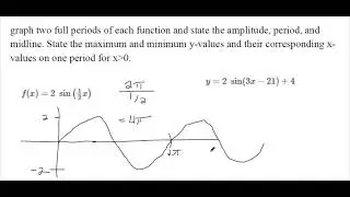 Graph two full periods of each function