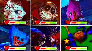 Poppy Playtime Chapter 5: All BOSSES & DEATH SCENES with Healthbars