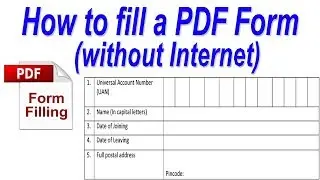 How to fill a PDF Form (Edit PDF File)