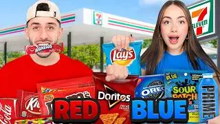 EATING GAS STATION FOOD with ONE COLOR ONLY!!