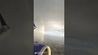Air travel through rainbow 🌈 #rainbow #airplane