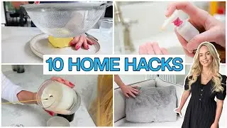 10 GENIUS HOME HACKS that you will ACTUALLY USE to SAVE TIME + MONEY 🤯🏠