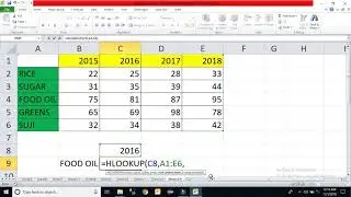 ms excel Use of hlookup function in excel cell